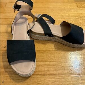 Elegant Black Espadrille Sandals